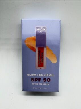 Naked Sundays Glow + Go Lip Oil SPF 50 — Salted Caramel Sealed in Box